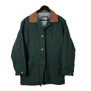 Vintage Chore Coat Green Three Pocket Farm Heritage Faded Glory Small 90s